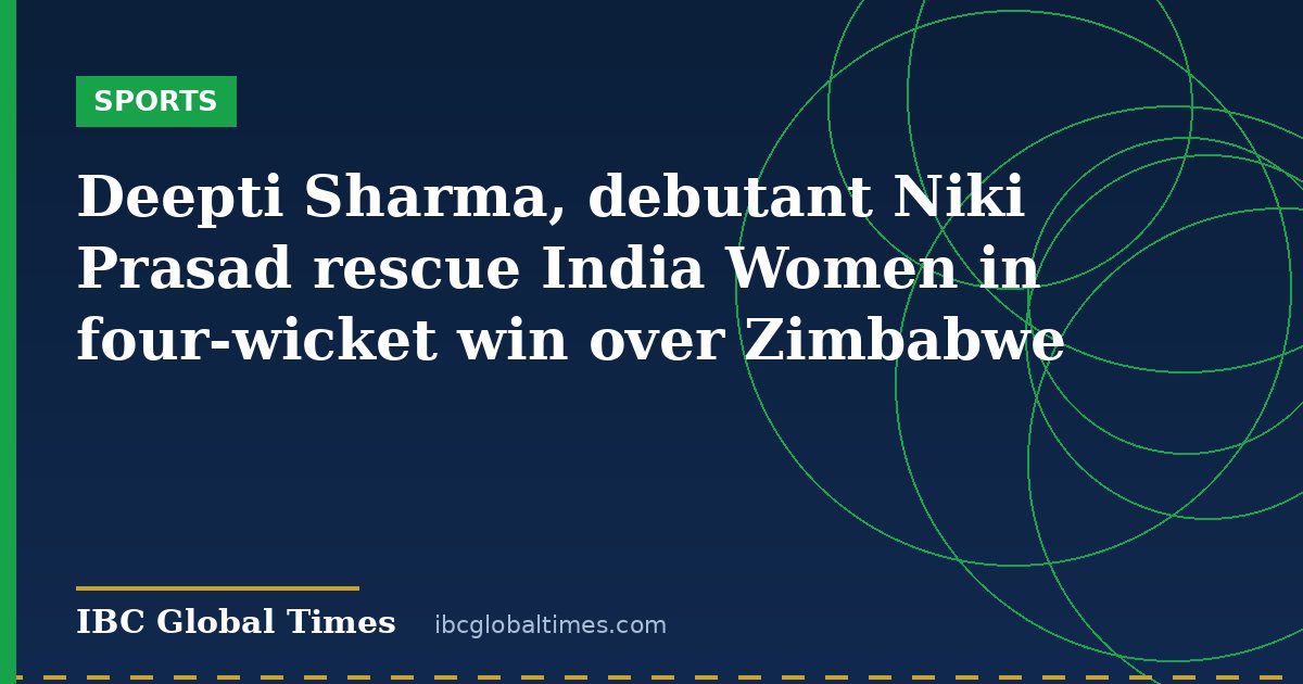 Deepti Sharma, debutant Niki Prasad rescue India Women in four-wicket win over Zimbabwe