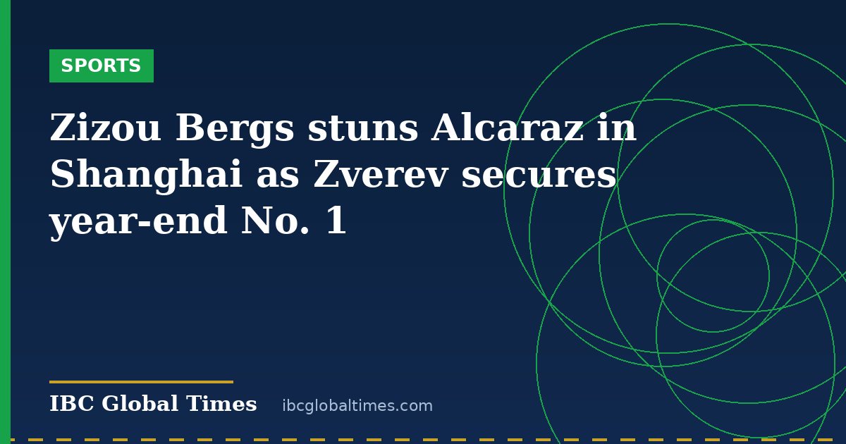 Zizou Bergs stuns Alcaraz in Shanghai as Zverev secures year-end No. 1