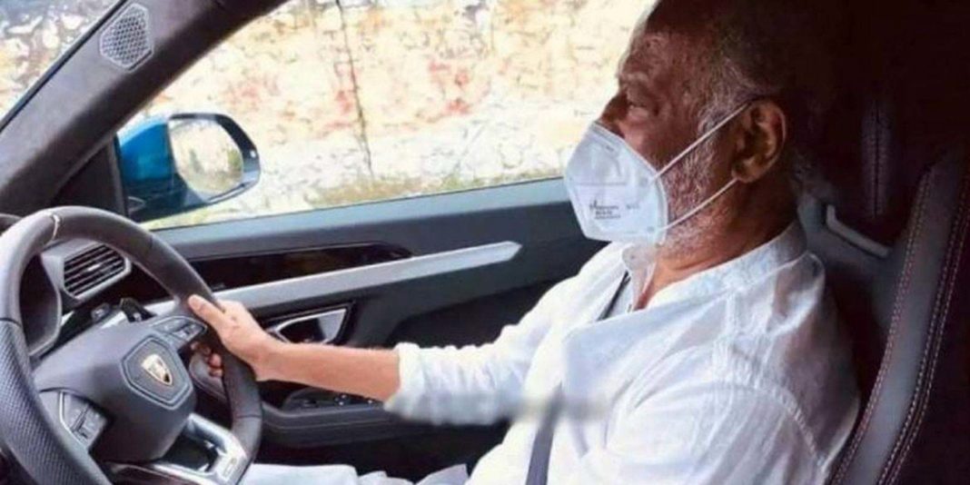 Rare video of Rajnikanth driving a Lamborghini Urus