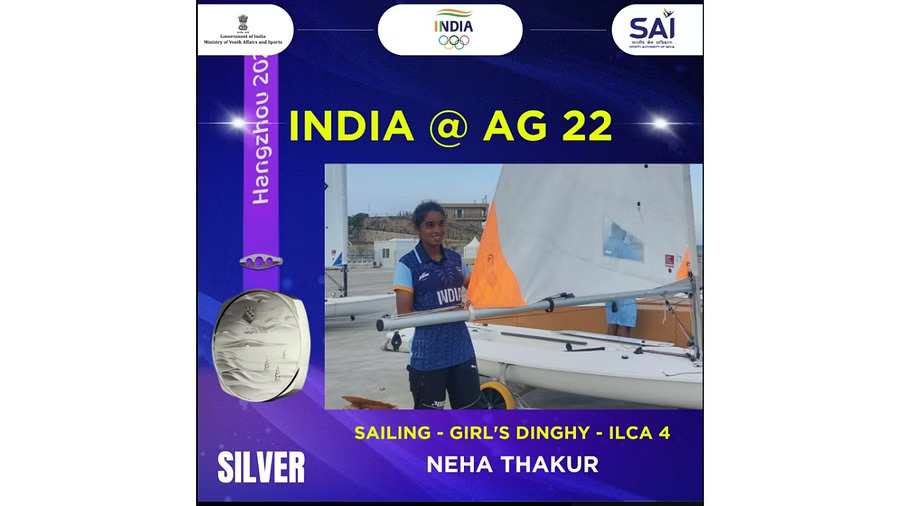 Neha Thakur grabs silver medal in sailing