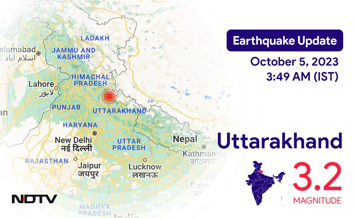 3.2 Magnitude Earthquake Hits Uttarakhand Near Uttarkashi