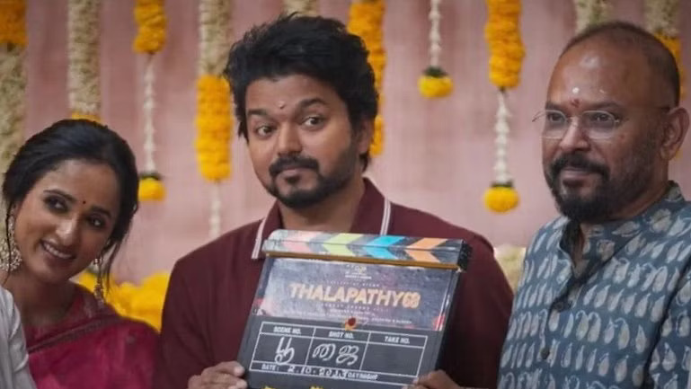 AGS releases movie pooja video of Vijay and Venkat Prabhu’s film