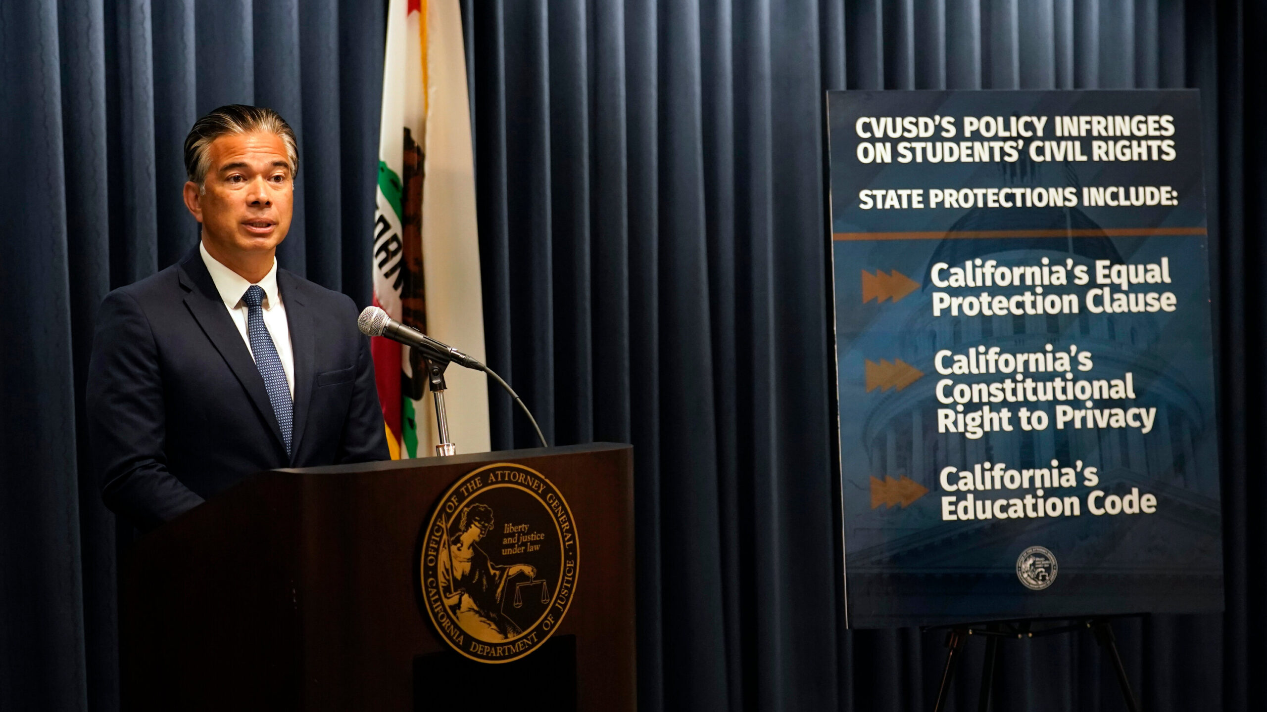 California Attorney General Seeks to Block Transgender Notification Policy