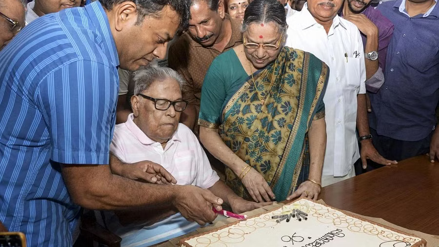 Communist veteran and ex-Kerala CM V S Achuthanandan turns 100