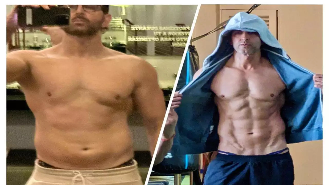 Hrithik Roshan reveals his 8-packs