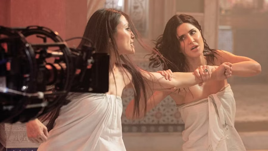 The towel fight scene with Katrina at Hammam was pretty epic