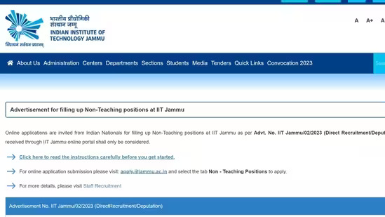 Application begins for Non-teaching positions