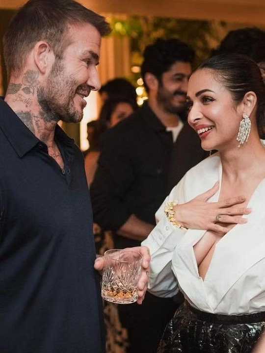 Celebrities party hard with football legend David Beckham