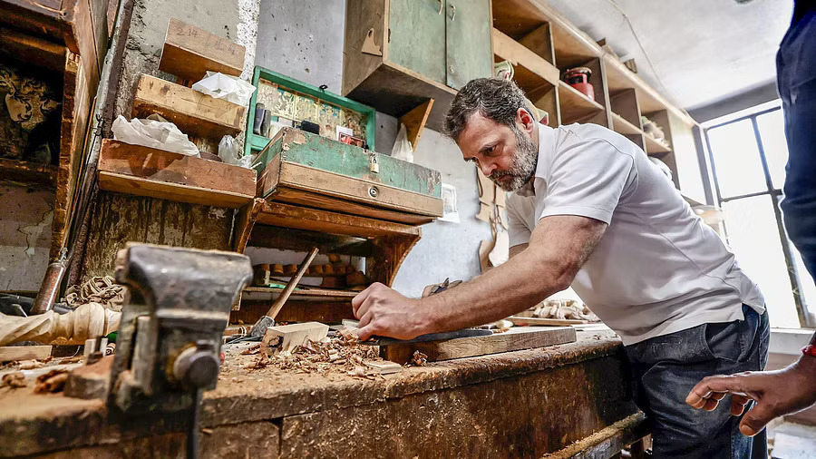 Delhi Cong chief donates desks made by Rahul Gandhi furniture market carpenters to school for specially-abled