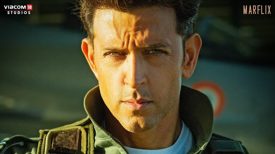 Hrithik Roshan as Patty aka Squadron Leader Shamsher Pathania in Fighter