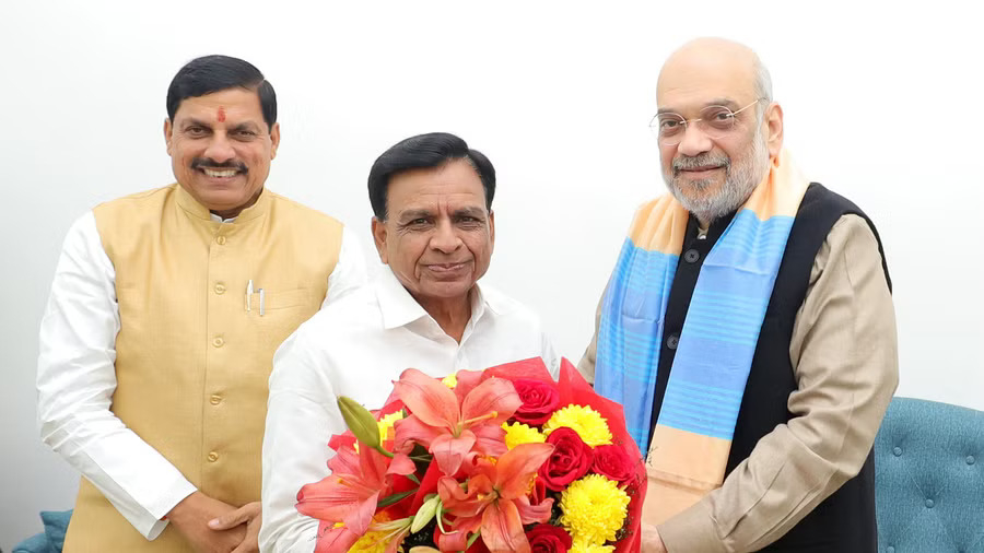 Madhya Pradesh CM his deputies meet Union Home Minister Amit Shah