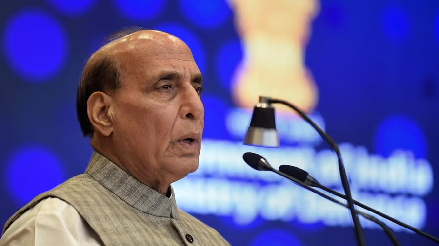 Rajnath Singh arrives in UK for defence security dialogue