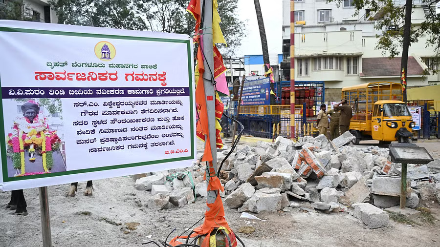 Removed Visvesvaraya’s statue for renovation work says BBMP