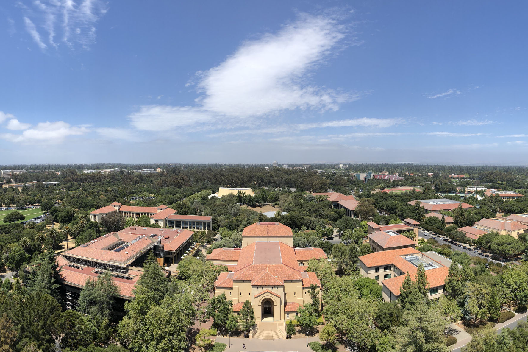 Panorama view of Standford campus