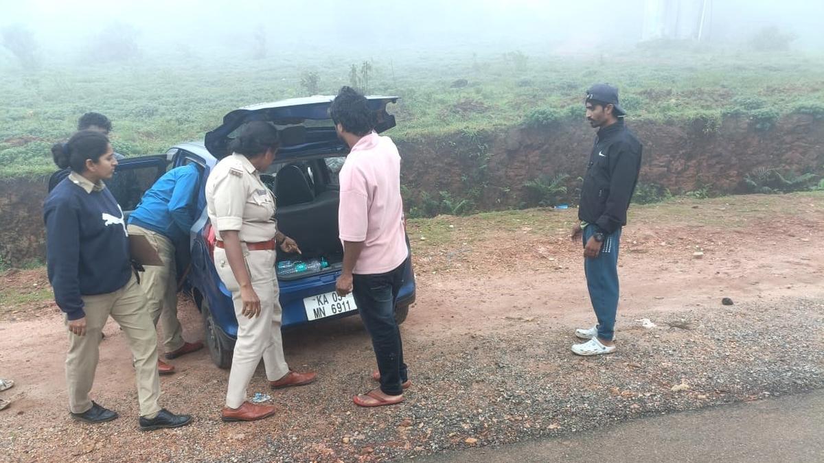 Chikkamagaluru police book tourists for public nuisance rash and drunken driving in Karnataka hill station