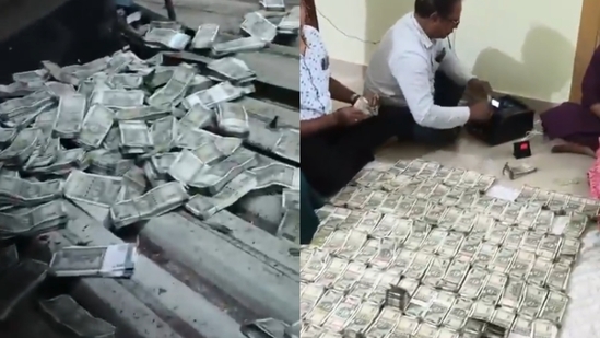 Cash rains out of Odisha govt employees window as officials raid his home seize over 2 crore