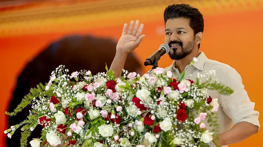 Actor Vijay targets DMK says his vision is building Tamil Nadu with no family dominance