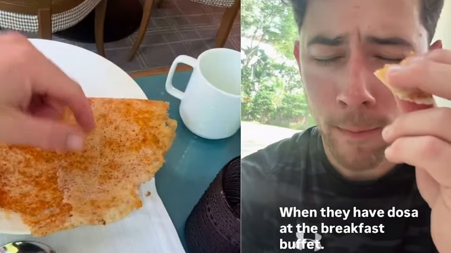 WATCH Nick Jonas enjoys dosa while vibing to Priyanka Chopra’s ‘Barsaat’ song