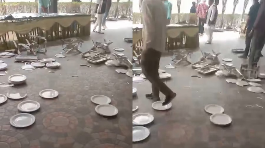 Angry at Nitishs Rajya Sabha move JD(U) workers break plates vandalise party office in Patna
